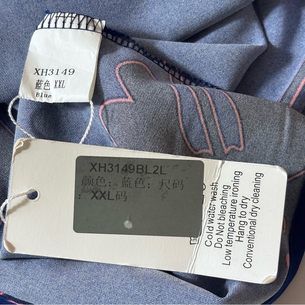 New Floral Midi Dress 3/4 Sleeves Pockets Evening Flare Pleated Blue Size XXL - Picture 11 of 15